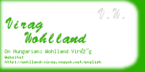 virag wohlland business card